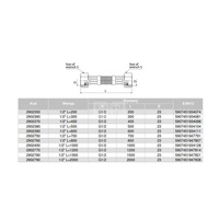 Wąż przyłączeniowy elastyczny VALVEX Viper Plus z oplotem (stal nierdzewna), GW x GW, 1/2'' x 1/2'', długość 1500 mm