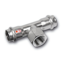 Trójnik SANHA NiroTherm Industry stal nierdzewna 76,1 mm x 2'' x 76,1 mm (zw x GW x zw)