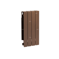 Grzejnik żeberkowy KFA Armatura ADR600/4 aluminium, podłączenie boczne 670 x 322 mm, kolor miedziany