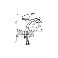 Bateria umywalkowa FERRO FERRO ONE, chrom