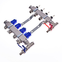 Rozdzielacz do ogrzewania podłogowego QIK Optimo MAGNET III - RNZT-2-50-M 14-obieg. inox GW 1'' x GZ 3/4'' + przepływomierz