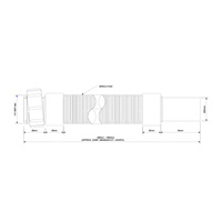Złączka montażowa harm. 1 1/4" x 32 mm, L-1000 mm, czarna