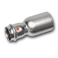 Nypel SANHA NiroTherm Press redukcja, stal nierdzewna, 88,9 mm x 54 mm (zz x zw)