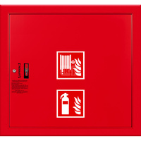 Hydrant DN 52 wnękowy ze zwijadłem, z miejscem na gaśnicę solo, wąż 20 m, zamek patent, RAL 3000