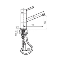 VEGANE NERO Bateria kuchenna stojąca z wyciąganym natryskiem
