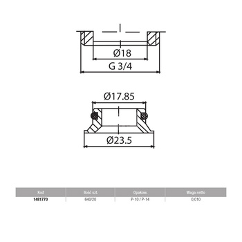 Tulejka pośrednia do VKO