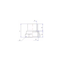 Mufa lut RUMET Mosiądz 1/2'' x 22 mm (GW)
