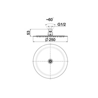 Głowica natryskowa KFA Armatura 250, pudełko, kolor chrom owalny