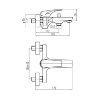 SIGMA Bateria wannowa ścienna (bez akcesoriów)