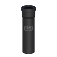 Rura prosta PP L1000mm DN125mm odporna na promieniowanie UV z uszczelką [EPDM]