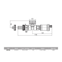 Grupa bezpieczeństwa rozdzielacza ( trójnik redukcyjny G1 x G1/2, automatyczny zawór odpowietrzający G1/2, zawór spustowy G1/2)