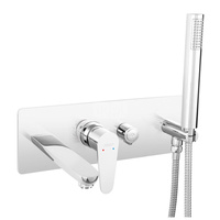 Bateria wannowa ścienna FERRO ALGEO, kolor chrom, montaż podtynkowa