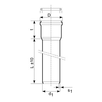 Rura kanalizacyjna zewnętrzna pvc-u MAGNAPLAST KGEL 200 x 3000 x 5.9 z kielichem wydłużonym lita pomarańczowa, klasa C - SN 8