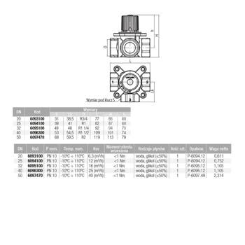 Zawór trójdrożny regulacyjny VALVEX Controlmix3 GW DN 25