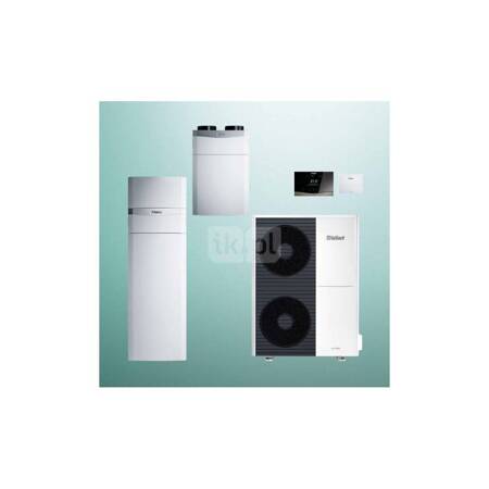 Pakiet Systemowy OZE - Pompa ciepła powietrzna powietrze-woda monoblok VAILLANT VWL 125/6A aroTHERM plus 12.2 kW 400 V + Centrala grzewcza uniTOWER VIH QW 190/6E + Rekuperator entalpiczny recoVAIR VAR 360/4E + Regulator sensoCOMFORT VRC 720